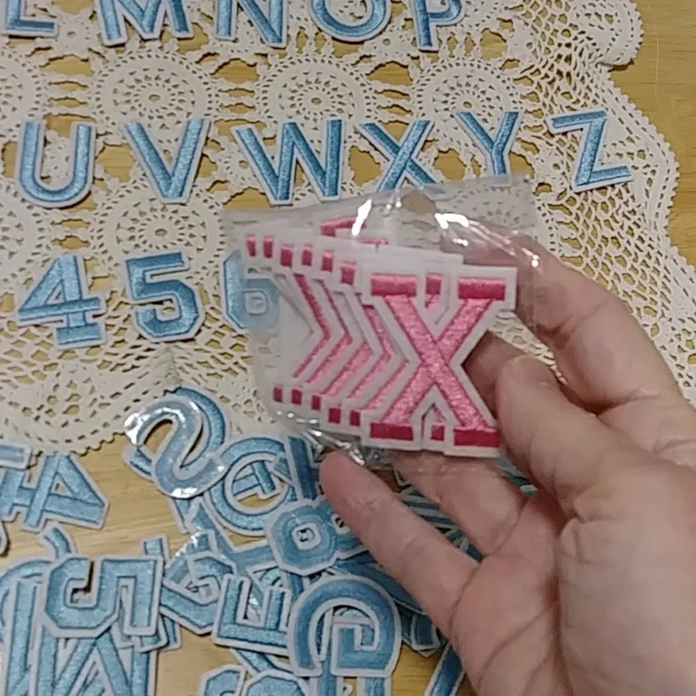 Alphabet and numbers iron on/ sew on patches bundle